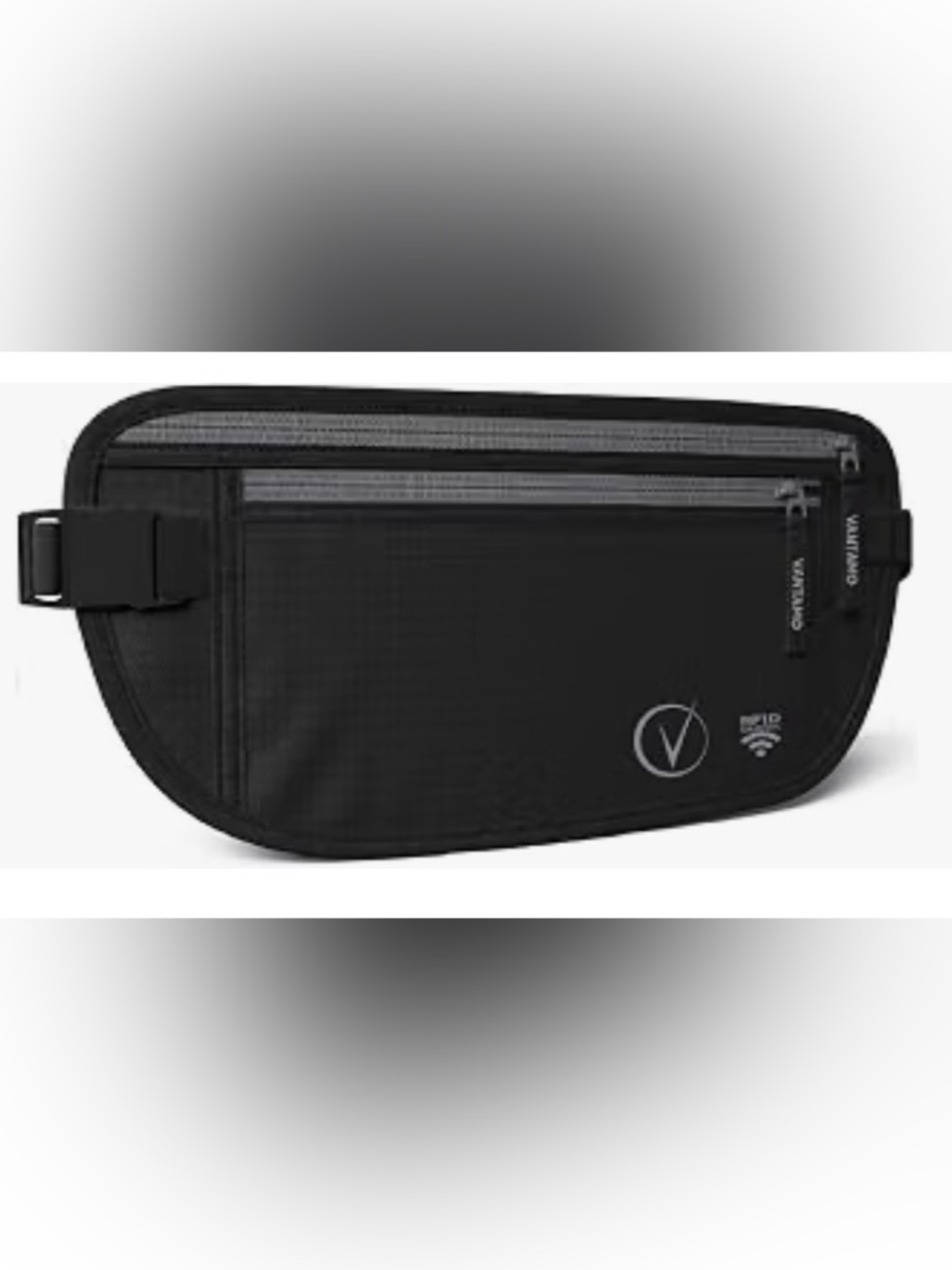 Black RFID Money Belt-Unisex